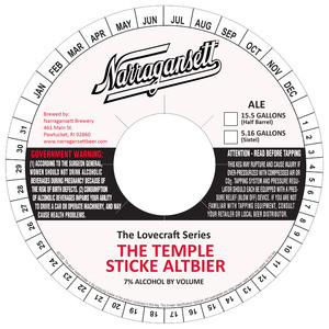 The Temple Sticke Altbier March 2017