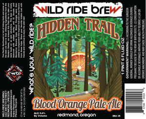 Wild Ride Brewing Hidden Trail Blood Orange Pale Ale
