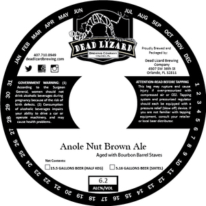 Dead Lizard Brewing Company Anole Nut Brown Ale March 2017