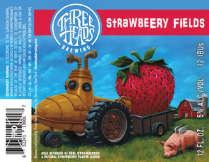 Three Heads Brewing Strawbeery Fields Lager April 2017