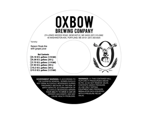 Oxbow Brewing Company Saison RosÉ March 2017