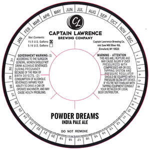 Captain Lawrence Brewing Co Powder Dreams IPA March 2017