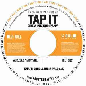 Tap It Brewing Company S.n.a.f.u. April 2017