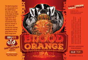 Daft Badger Brewing Daft Badger Blood Orange India Pale Ale