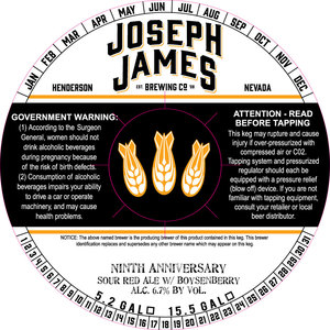Joseph James Brewing Co., Inc. Ninth Anniversary March 2017