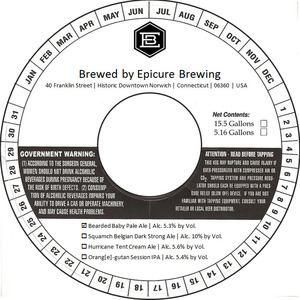 Epicure Brewing Bearded Baby Pale Ale March 2017