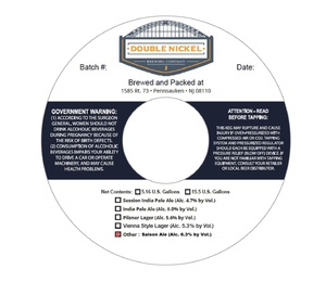 Double Nickel Brewing Company Saison Collar