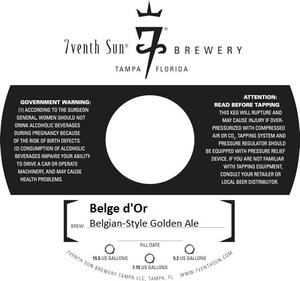 7venth Sun Brewery Belge D'or March 2017