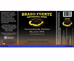 Brazo Fuerte Artisinal Beer Handsome Norm Black IPA