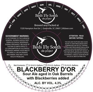 Birds Fly South Ale Project Blackberry D'or March 2017