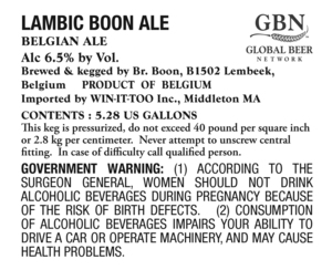 Lambic Boon Ale March 2017