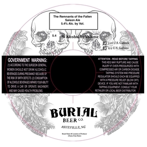 Burial Beer Co. The Remnants Of The Fallen March 2017