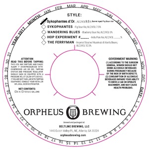 Orpheus Brewing Sykophantes D'or