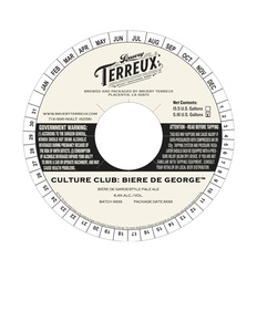 Bruery Terreux Culture Club: Biere De George April 2017