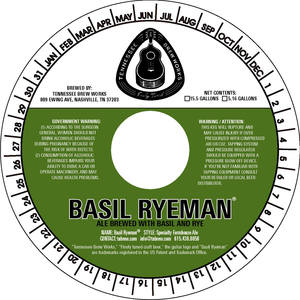 Tennessee Brew Works Basil Ryeman April 2017