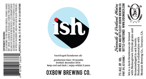 Oxbow Brewing Company Ish Ale April 2017