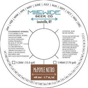 Mcpoyle Nitro - Milk Stout April 2017