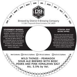 D9 Brewing Company Wild Things - Pearadox April 2017