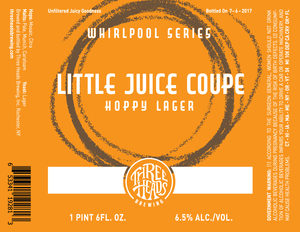 Three Heads Brewing Little Juice Coupe Hoppy Lager May 2017