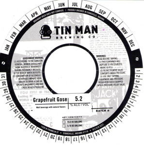 Tin Man Brewing Company Grapefruit Gose