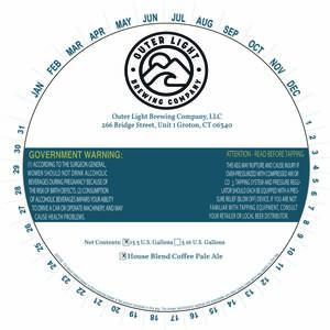 Outer Light Brewing Company House Blend Coffee Pale Ale April 2017
