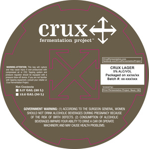 Crux Lager April 2017