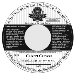 Calvert Brewing Company Calvert Cerveza April 2017