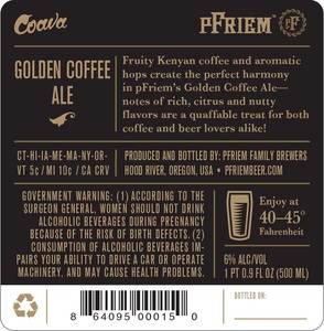 Pfriem Family Brewers Golden Coffee Ale April 2017