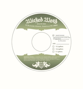 Wicked Weed Brewing Imperial Coolcumber April 2017