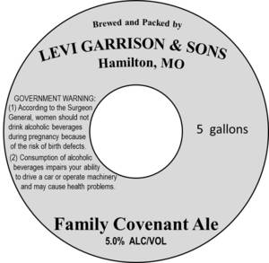 Levi Garrison & Sons Family Covenant Ale April 2017