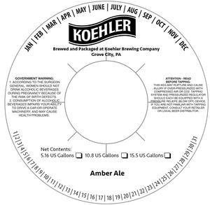 Koehler Brewing Company Amber Ale