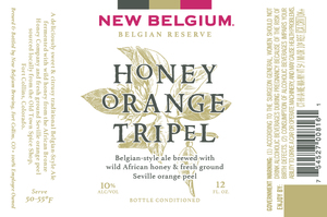 New Belgium Brewing Honey Orange Tripel May 2017