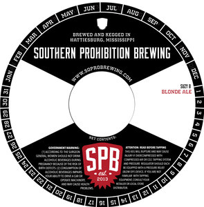 Southern Prohibition Brewing Suzy B April 2017