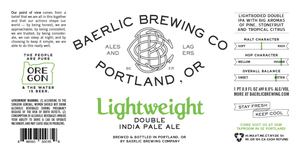 Baerlic Brewing Company Lightweight Double India Pale Ale