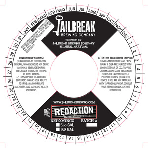 Jailbreak Brewing Company Redaction April 2017