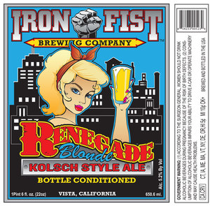Iron Fist Renegade Blonde May 2017