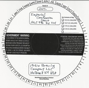 1940's Brewing Company Imperial Confession May 2017