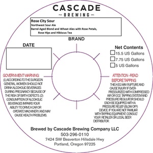 Cascade Brewing Rose City Sour May 2017