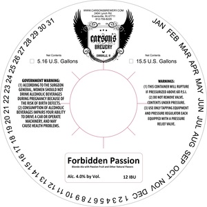 Carson's Brewery Forbidden Passion May 2017