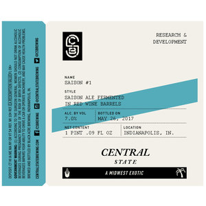 Central State Brewing Saison #1