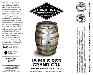 18 Mile Red Grand Cru Barrel Aged Sour Red Ale May 2017