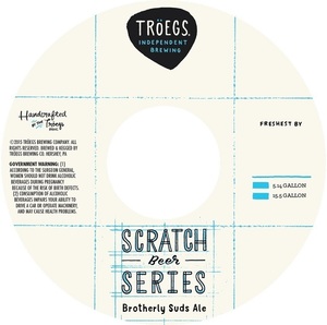 Troegs Scratch Brotherly Suds Ale May 2017