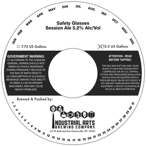 Industrial Arts Brewing Company Safety Glasses May 2017