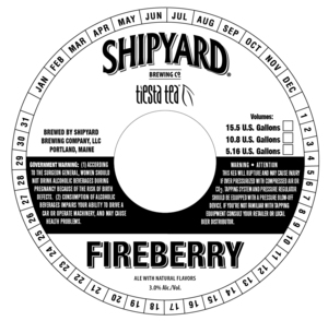 Shipyard Brewing Co. Fireberry May 2017