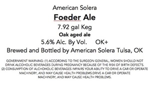 American Solera Foeder Keg May 2017