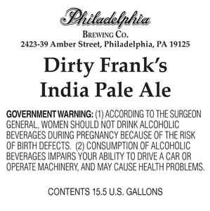 Philadelphia Brewing Co. Dirty Frank's IPA May 2017
