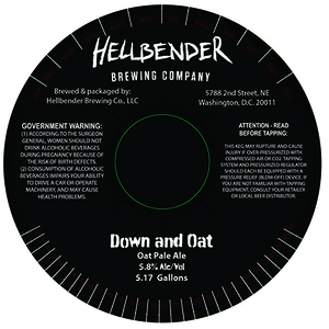 Hellbender Brewing Company Down And Oat Oat Pale Ale June 2017