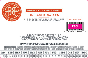 Breckenridge Brewery, LLC Oak Aged Saison June 2017