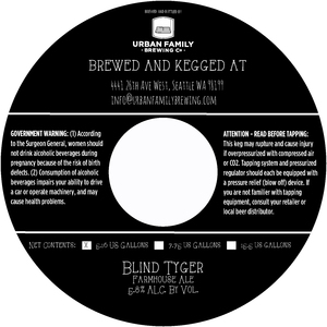 Urban Family Brewing Company Blind Tyger