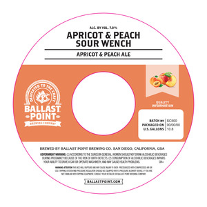 Ballast Point Apricot & Peach Sour Wench June 2017